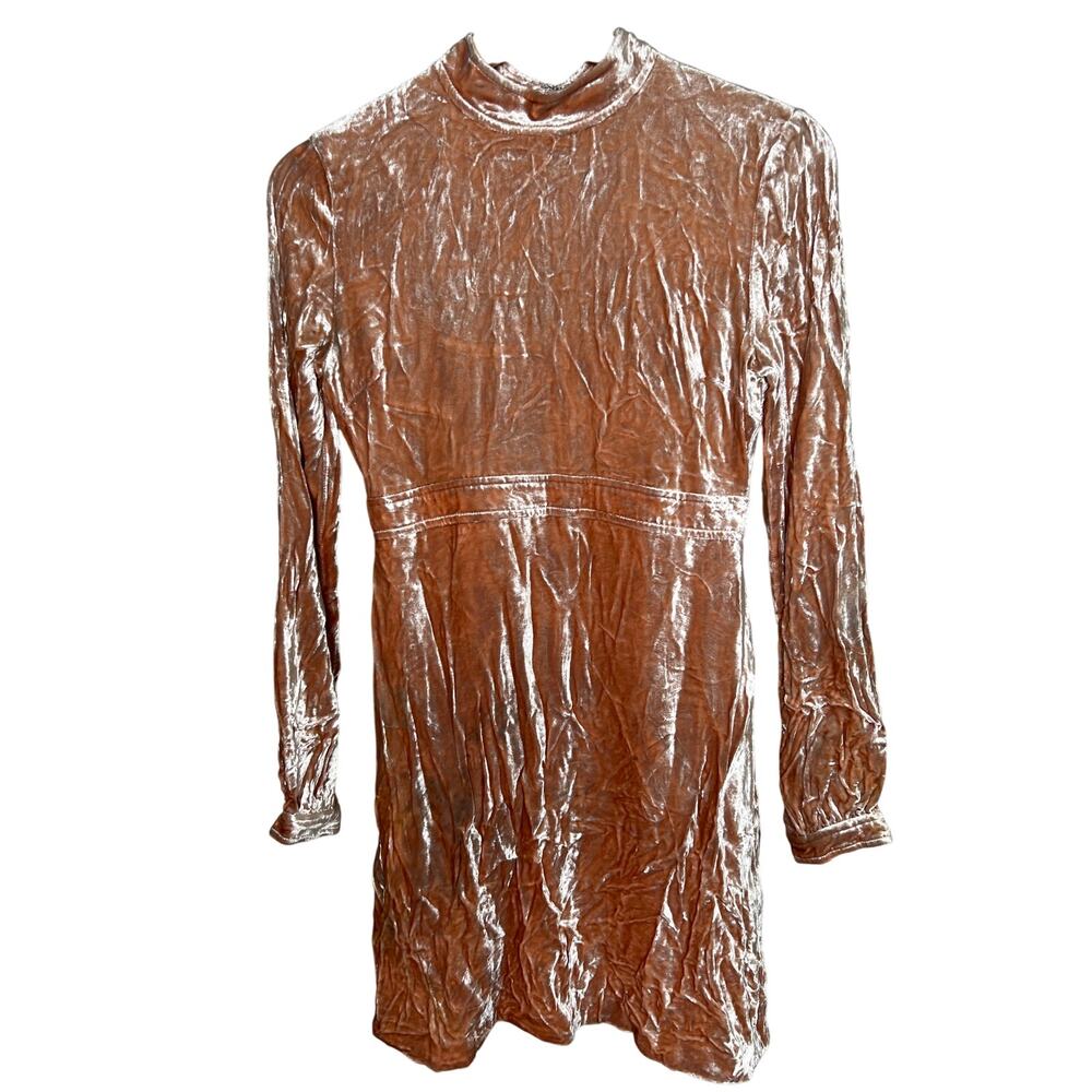 A.L.C. Size 0 Gemma Velvet Long Sleeve Mini Dress
